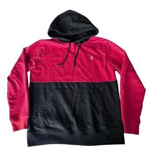 Volcom Color Block Hoodie - Red and Gray - Men's Small